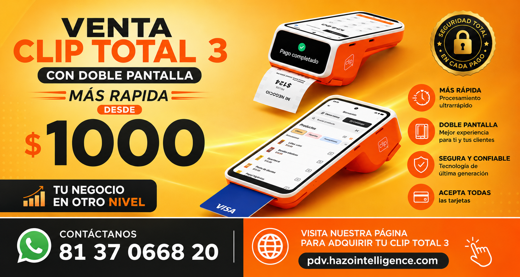 Clip Total 3 con impresora integrada e internet