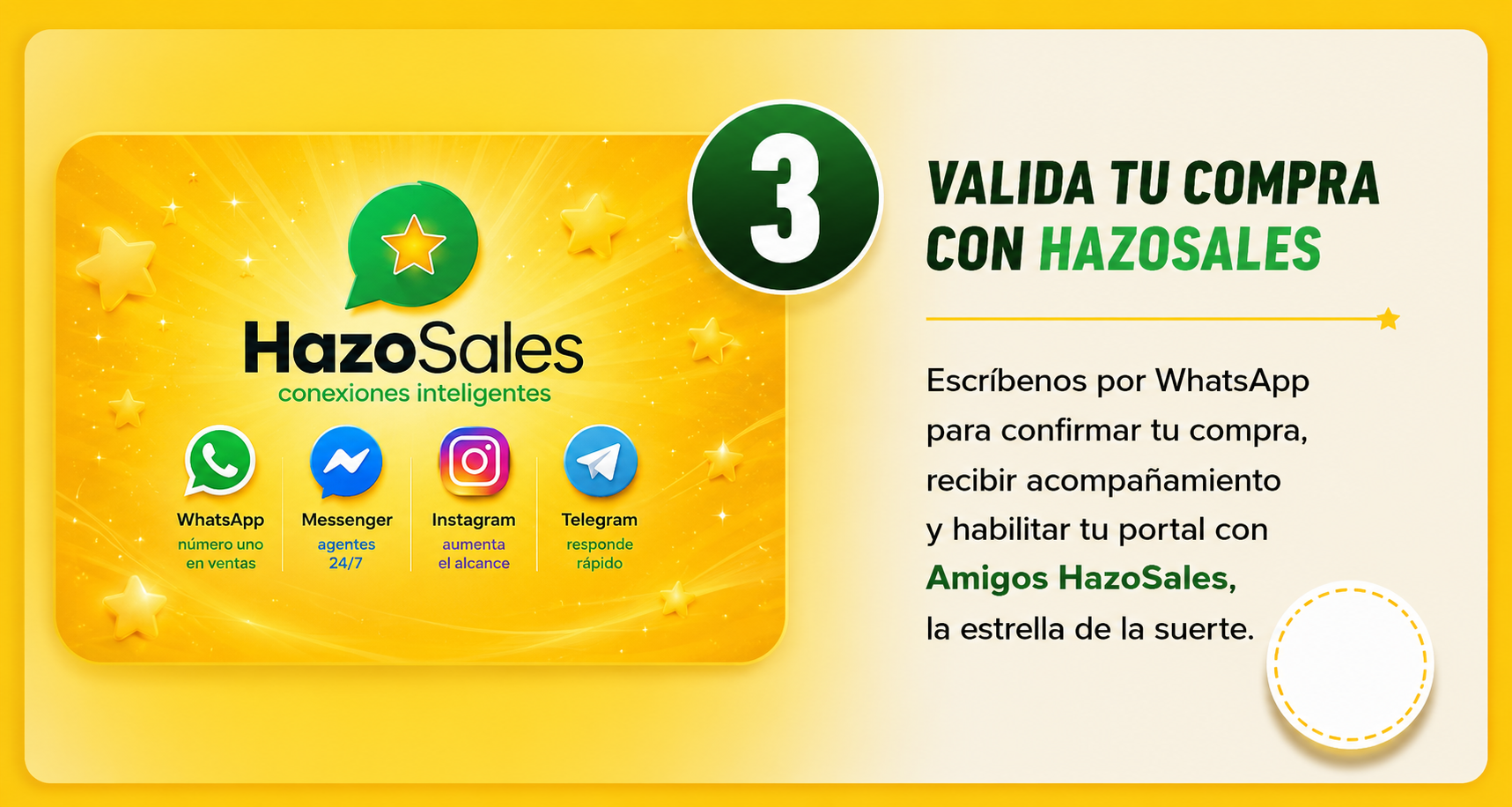 Validar compra con HazoSales por WhatsApp