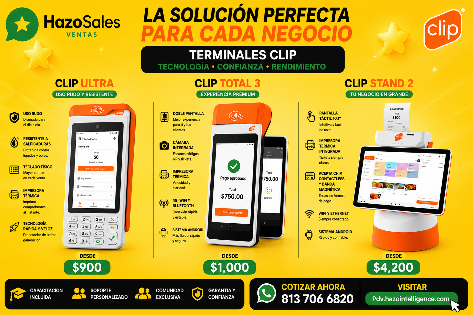 Oferta de terminales Clip con HazoSales